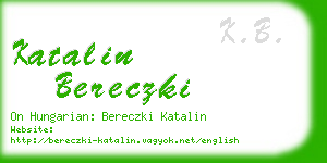 katalin bereczki business card